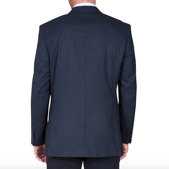 Dark Navy Blue WRINKLE RESISTANT Suit Jacket /Navy Blazer / Navy Sport Coat 42R - Picture 3 of 12